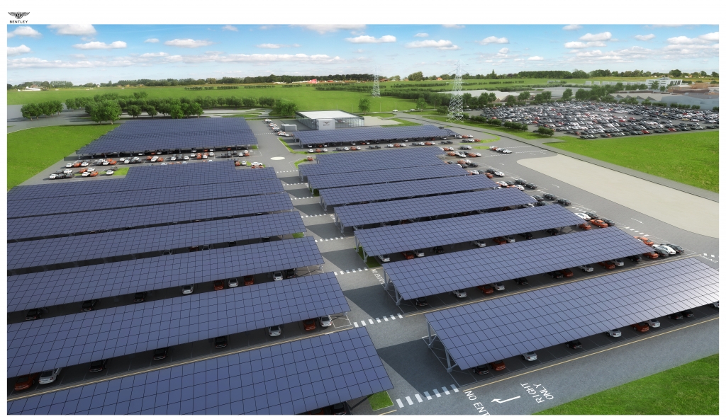 Bentley Motors to Build the UK's Largest Ever Solar-Powered Car Port
