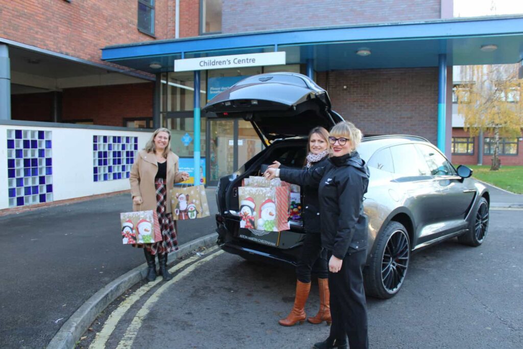 Aston Martin Cheltenham Delivers Christmas Cheer to the Gloucestershire Royal Hospital